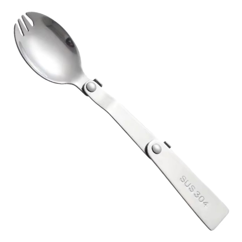 Foldable stainless steel spork x1