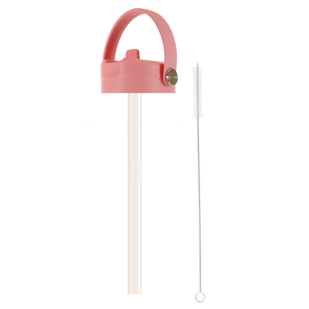 NEW WIDE MOUTH - Pink Replacement Lid & Straw