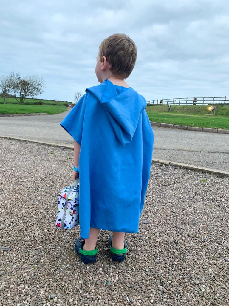 Small Blue Hooded Towel