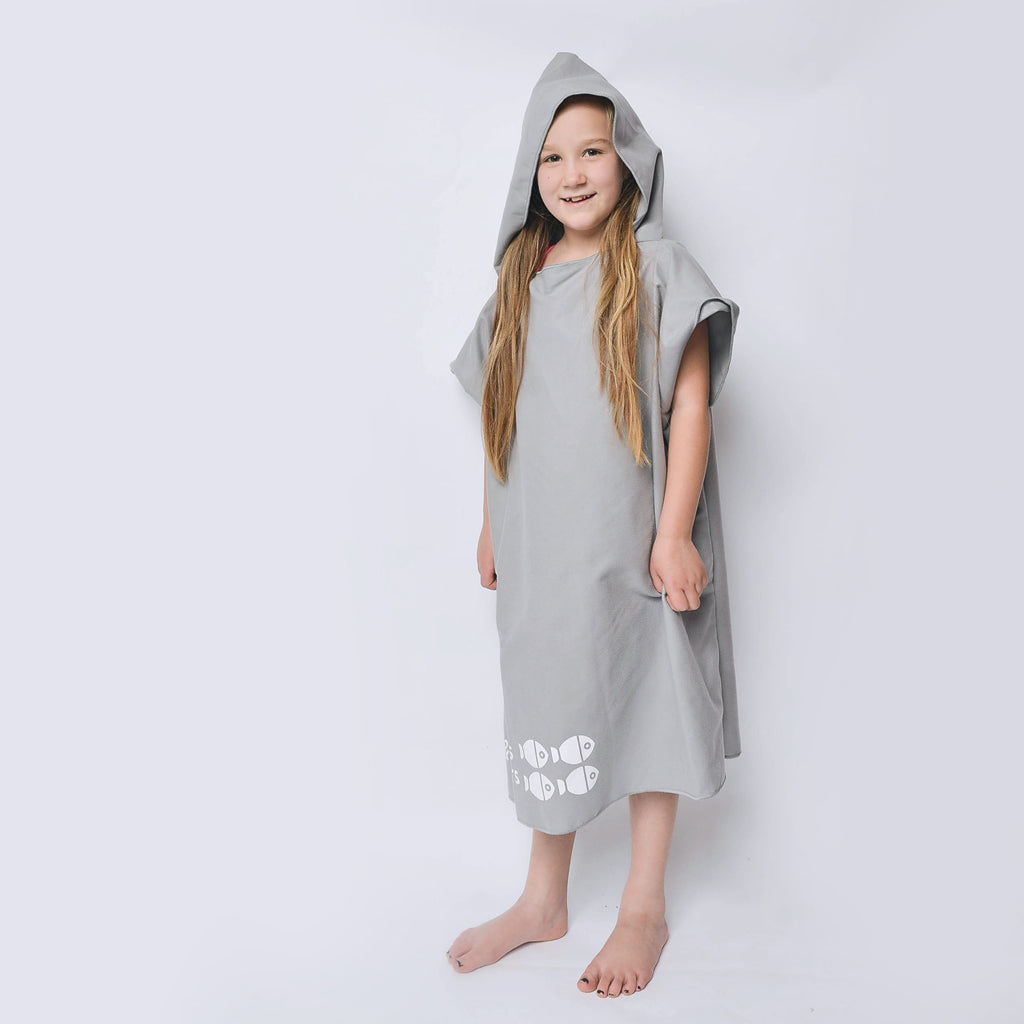 Large Grey Hooded Towel