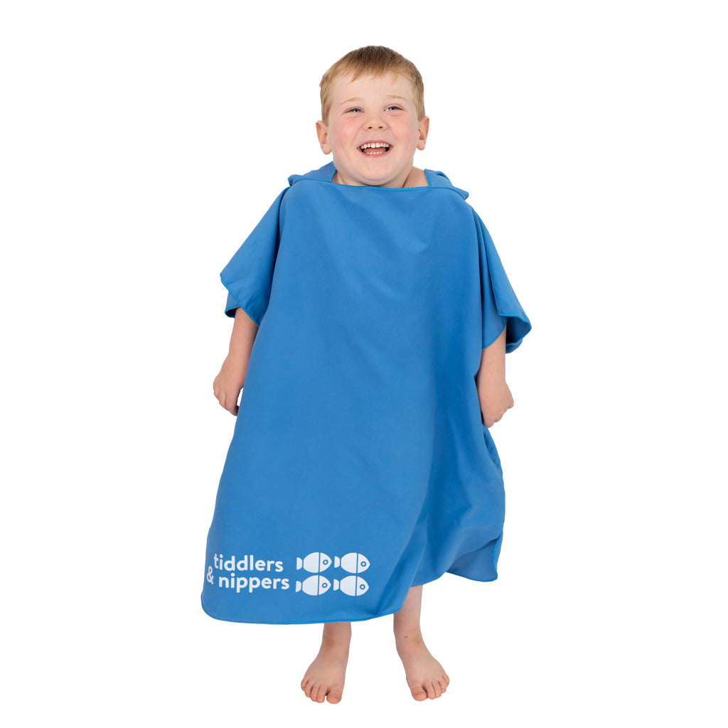 Large Blue Hooded Towel