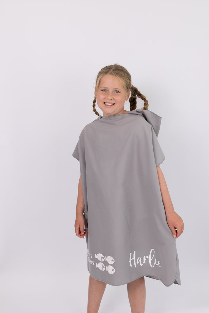 Large Grey  Hooded Towel