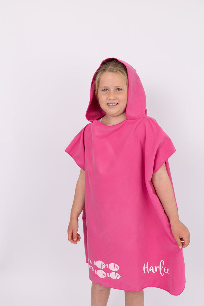 Large Pink hooded towel 